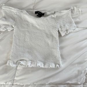 White forever21 crop top